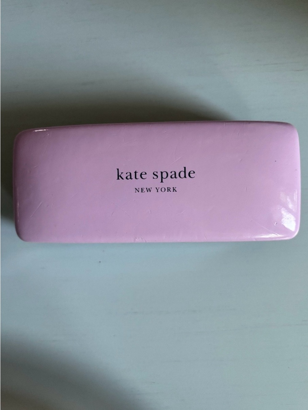 kate spade glossy pink and green eyewear case